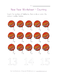new year counting fifteen