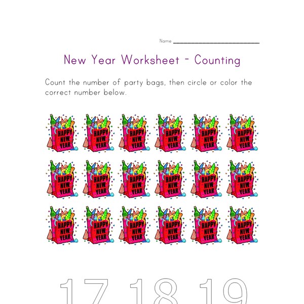 new year counting activities new year worksheet counting to eighteen all network new year counting activities new year worksheet counting to eighteen all network