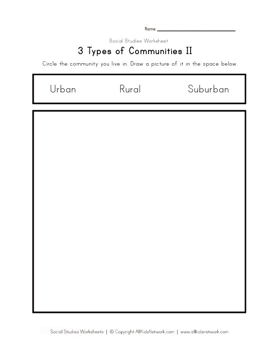 2nd Grade Social Studies Worksheets On Communities - community