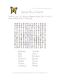 spring word search
