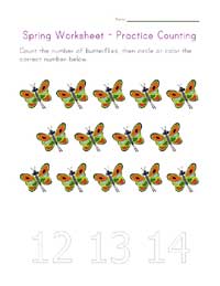 counting fourteen worksheet