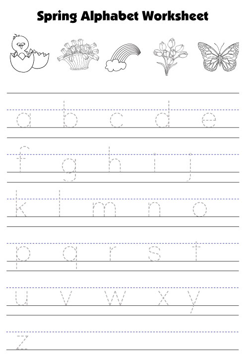 Lowercase Tracing Worksheets