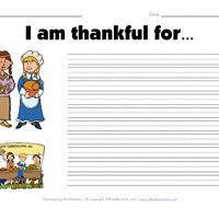 Thanksgiving What Are You Thankful For Worksheet | All Kids Network