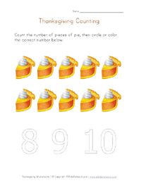 printable thanksgiving counting to 10