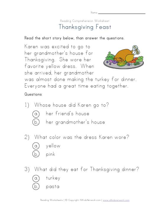 thanksgiving homework for preschool