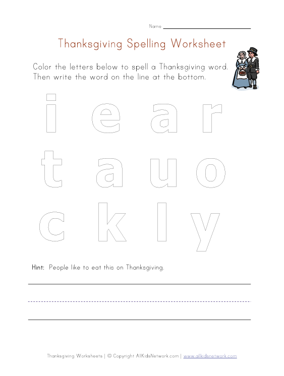 Thanksgiving writing for 3rd grade