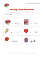 valentines day missing letters worksheet