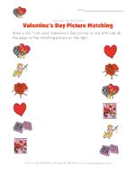 printable valentines day picture matching