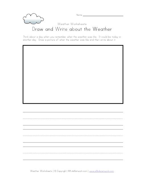 weather about worksheet worksheets weather  write draw drawing worksheet  write weather and  about