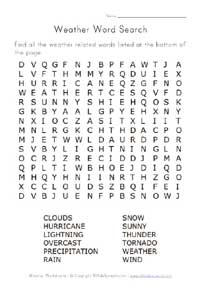 Weather Worksheets for Kids | All Kids Network