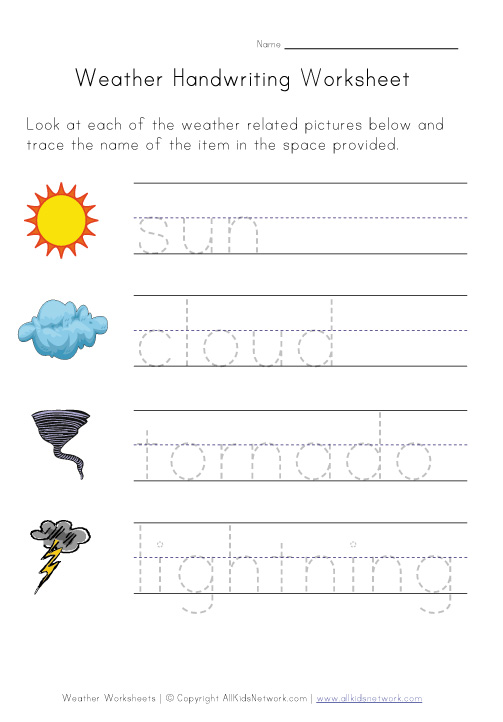 ks2 printable worksheets printable worksheets first weather for  handwriting grade