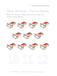 winter number eleven worksheet
