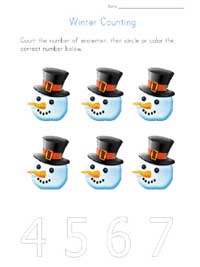 winter counting worksheet 2