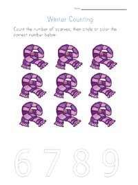 winter counting worksheet 3
