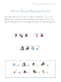 printable winter decoder puzzle