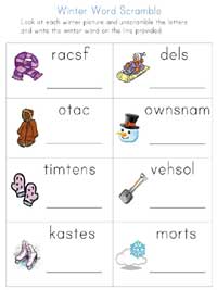 Winter Worksheets for Kids | All Kids Network