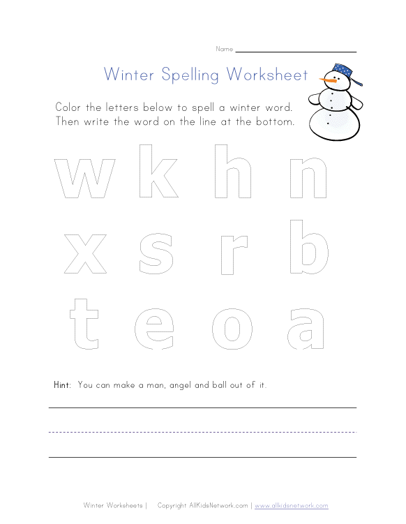 winter-themed-spelling-worksheet