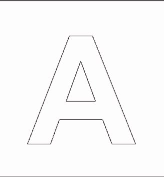 Capital A Stencil
