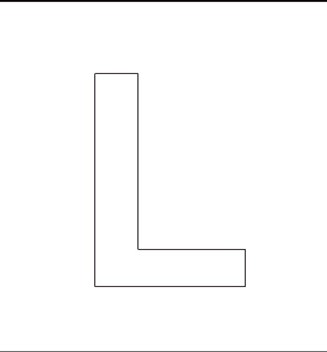 Capital L Stencil