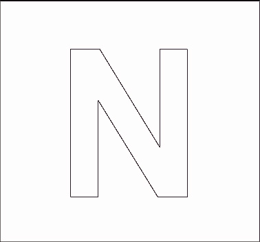 letter n outline