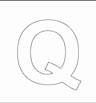 Capital Q Stencil
