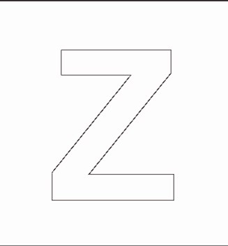 Capital Z Stencil