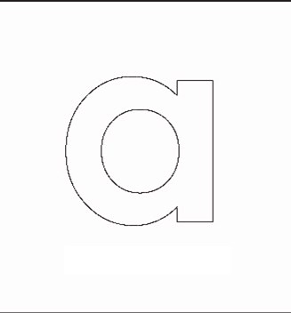 Lowercase A Stencil