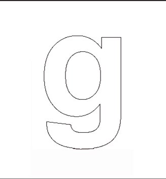 lowercase g bubble letter