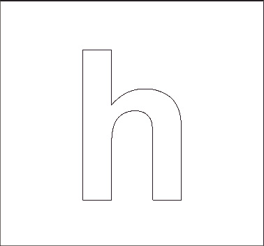 cursive lowercase h