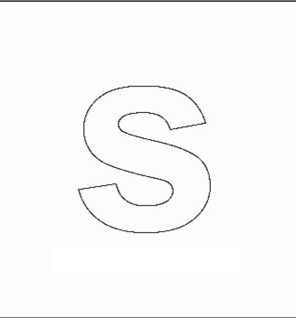 Lowercase S Stencil