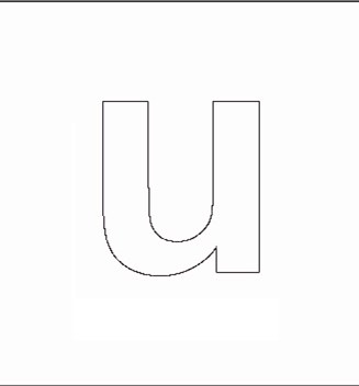Lowercase U Stencil