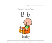 worksheets for preschool letter b alphabet tracing letter b page