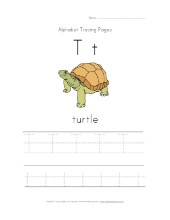 Trace & Color Letter T Worksheet | All Kids Network