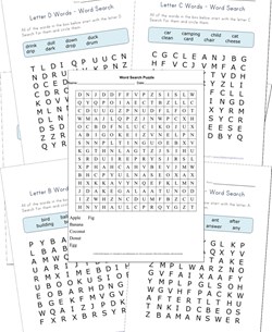 alphabet word search