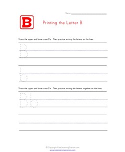 Alphabet Worksheet Letter B