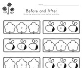 Spring Before and After Alphabet Worksheet