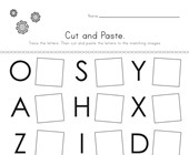 worksheet winter activities Winter Cut and Paste Letter Matching Worksheet