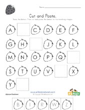 Cut and Paste Missing Letters Worksheets | All Kids Network