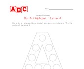 a letter worksheet letter a dot art worksheet