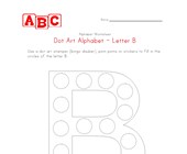 worksheets for preschool letter b letter b dot art worksheet