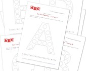 abc worksheets for nursery alphabet dot art worksheets