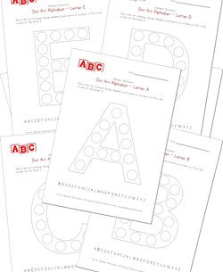 alphabet dot art worksheets