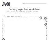 a letter worksheet Drawing Alphabet Letter A