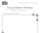 worksheets for preschool letter b Drawing Alphabet Letter B