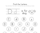 Find the Letters Worksheets | All Kids Network