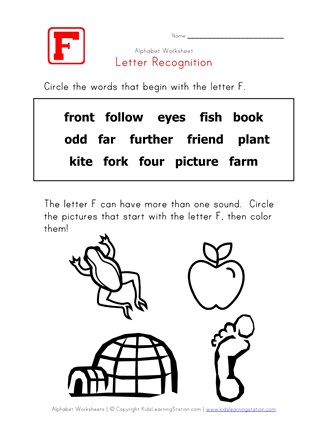 letter f