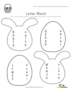 Easter Letter Matching Worksheet