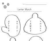worksheet winter activities Winter Letter Matching Worksheet