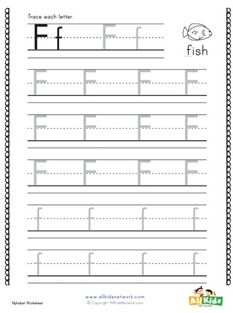 Alphabet Tracing Worksheets Letter F | Mcgrathaine