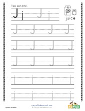 Letter Tracing Worksheets with 4 Lines | All Kids Network